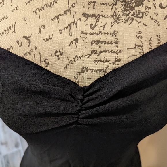 Reformation Asymmetric Formal Prom Cocktail Black Dress Size 6 NWT - Picture 3 of 7